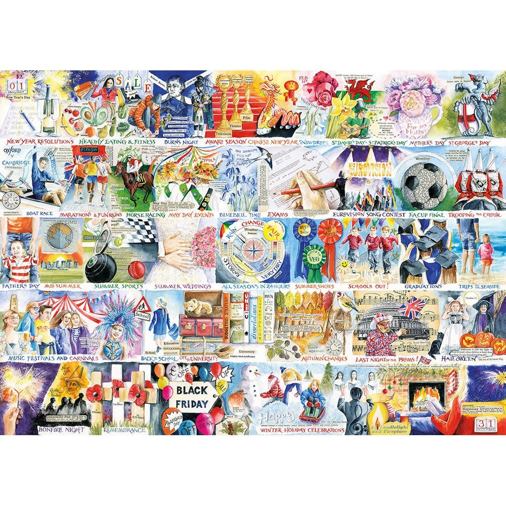 Puzzle - Gibsons - A Year In Great Britain 1000Pc