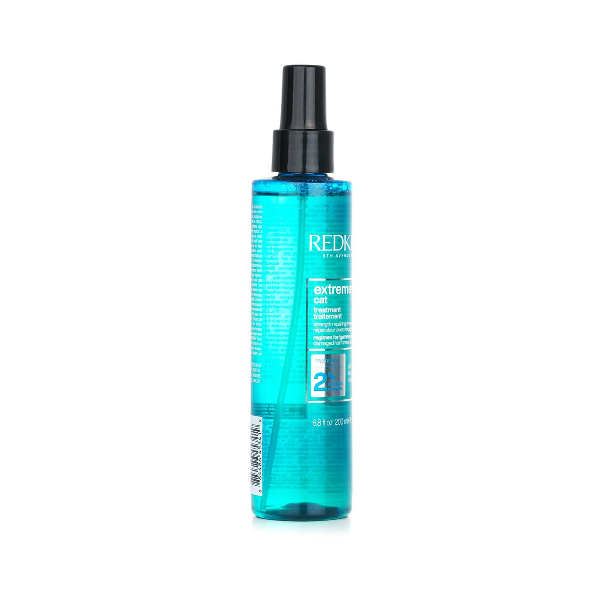 Redken Extreme Cat treatment for damaged hair, enriched with amino acids for strength and silky smoothness in a 200ml bottle.