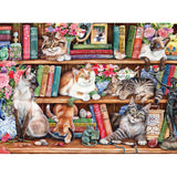 Gibsons - Puss Back In Books 1000 Piece - Jigsaw Puzzle