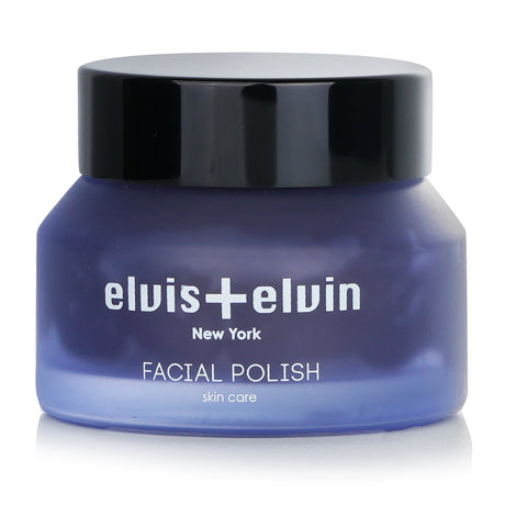 Elvis + Elvin Facial Polish in 50ml, a revitalizing exfoliator transforming from balm to oil, boosts skin's glow and purity.