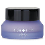 Elvis + Elvin Eye Gel in a 15ml tube, targeting dark circles with hydrating plant extracts for a refreshed, youthful look.