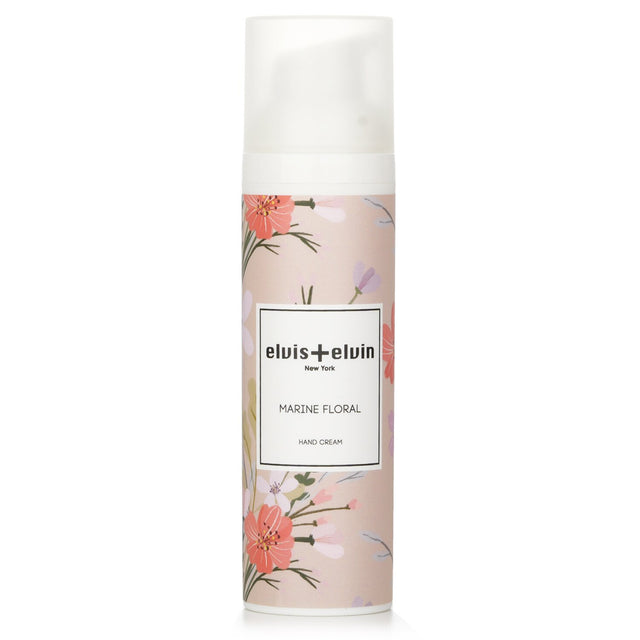 Luxurious Marine Floral hand cream with hyaluronic acid and tsubaki oil for smooth, hydrated skin. Ideal for dry hands.