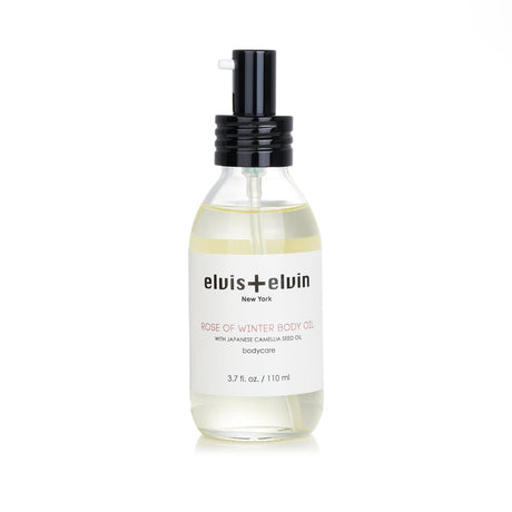 Luxurious 110ml body oil with a blend of Camellia, Pomegranate, and Almond oils for hydration and rejuvenation.