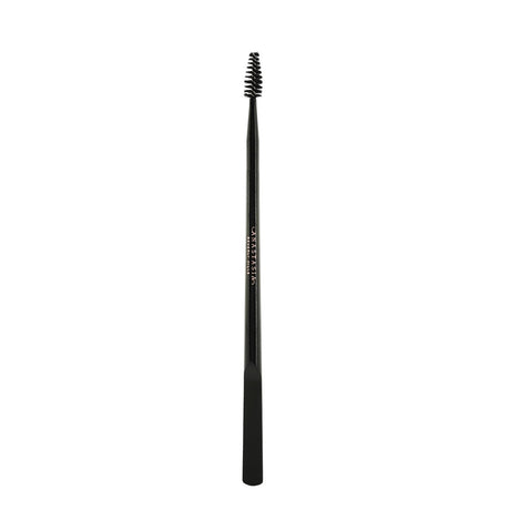 Dual-ended brow styling tool with spoolie and spatula for precise application and customizable brow looks.