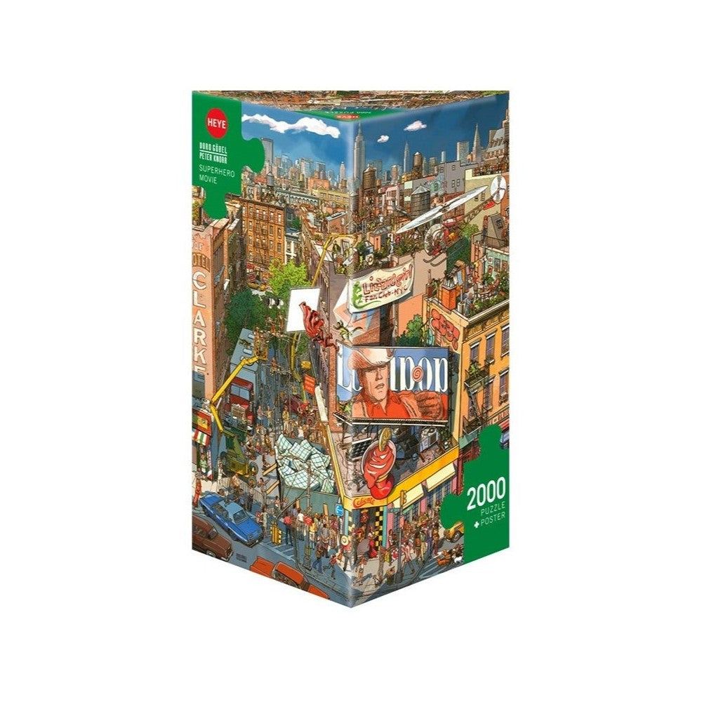 Puzzle - Heye - Triangular Box -  Gobel/K; Superhero Movie 2000pc