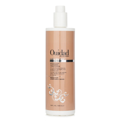 Ouidad Curl Shaper Cleansing Conditioner in 500ml, a weightless formula that hydrates, detangles, and defines curls while cleansing.