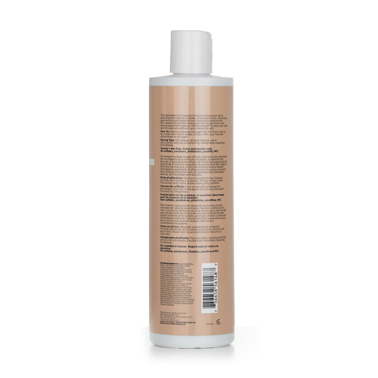 Ouidad Curl Shaper shampoo in 355ml, designed to cleanse and hydrate loose curls without stripping natural oils.