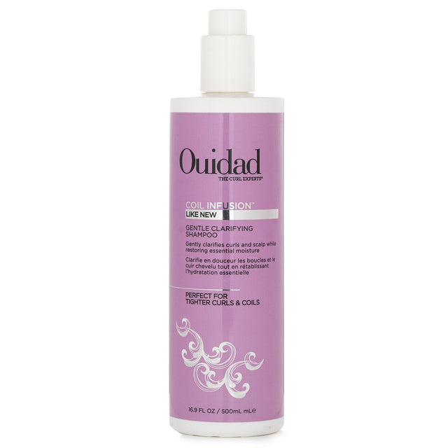 Gentle clarifying shampoo for coils, enriched with shea butter and açaí extract for smooth, hydrated curls.