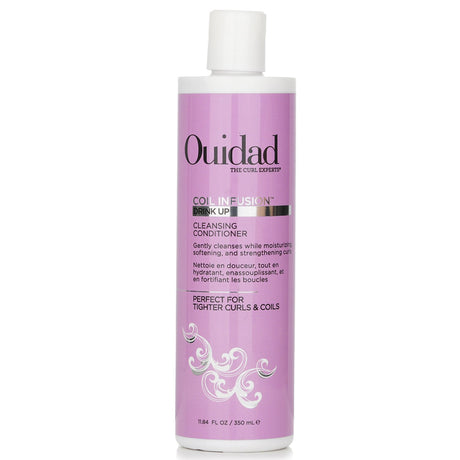 Ouidad Coil Infusion Drink Up Cleansing Conditioner in 355ml, a creamy co-wash for curly hair that deeply moisturizes and detangles.