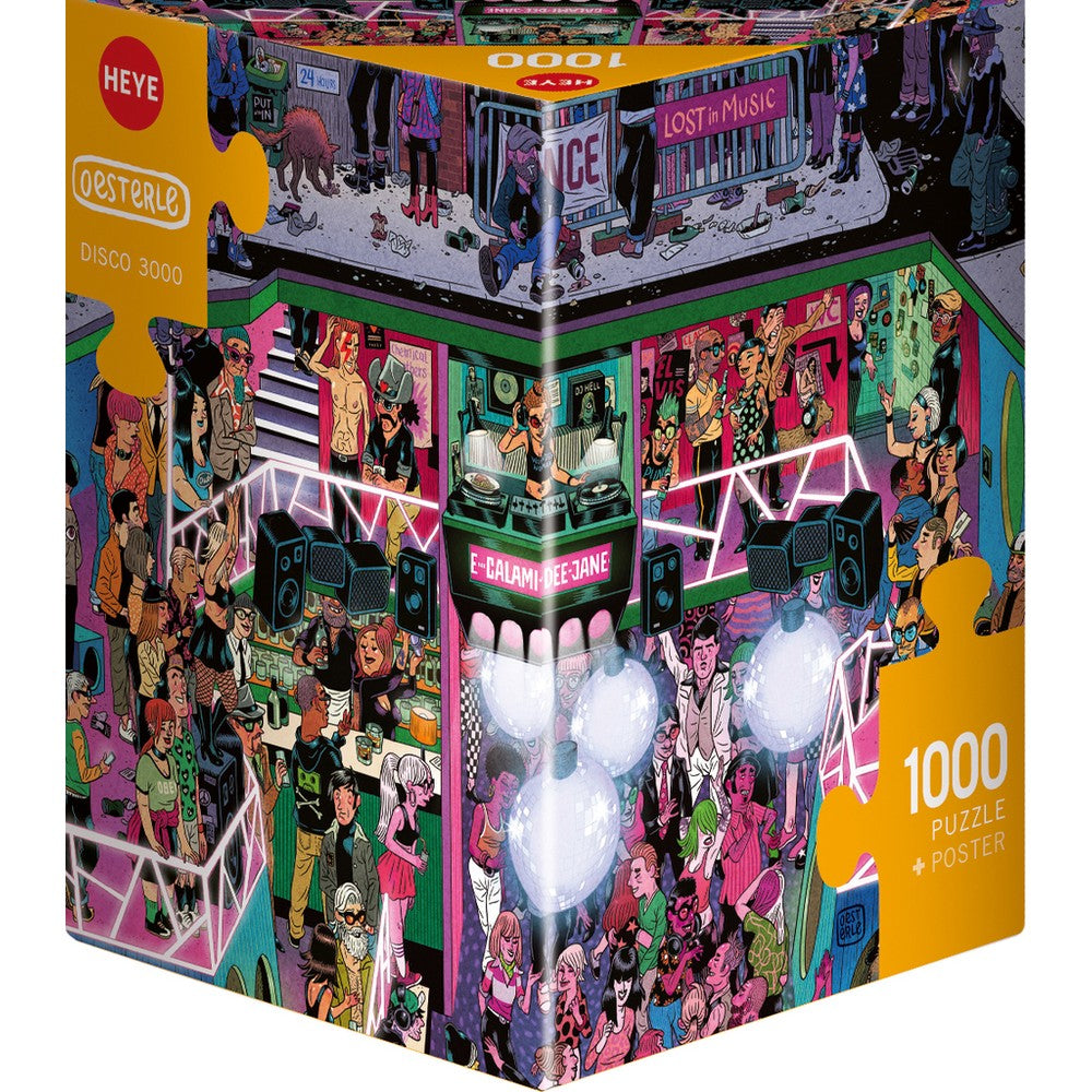 Puzzle - Heye - Triangular Box - Osterle; Disco 3000 1000Pc