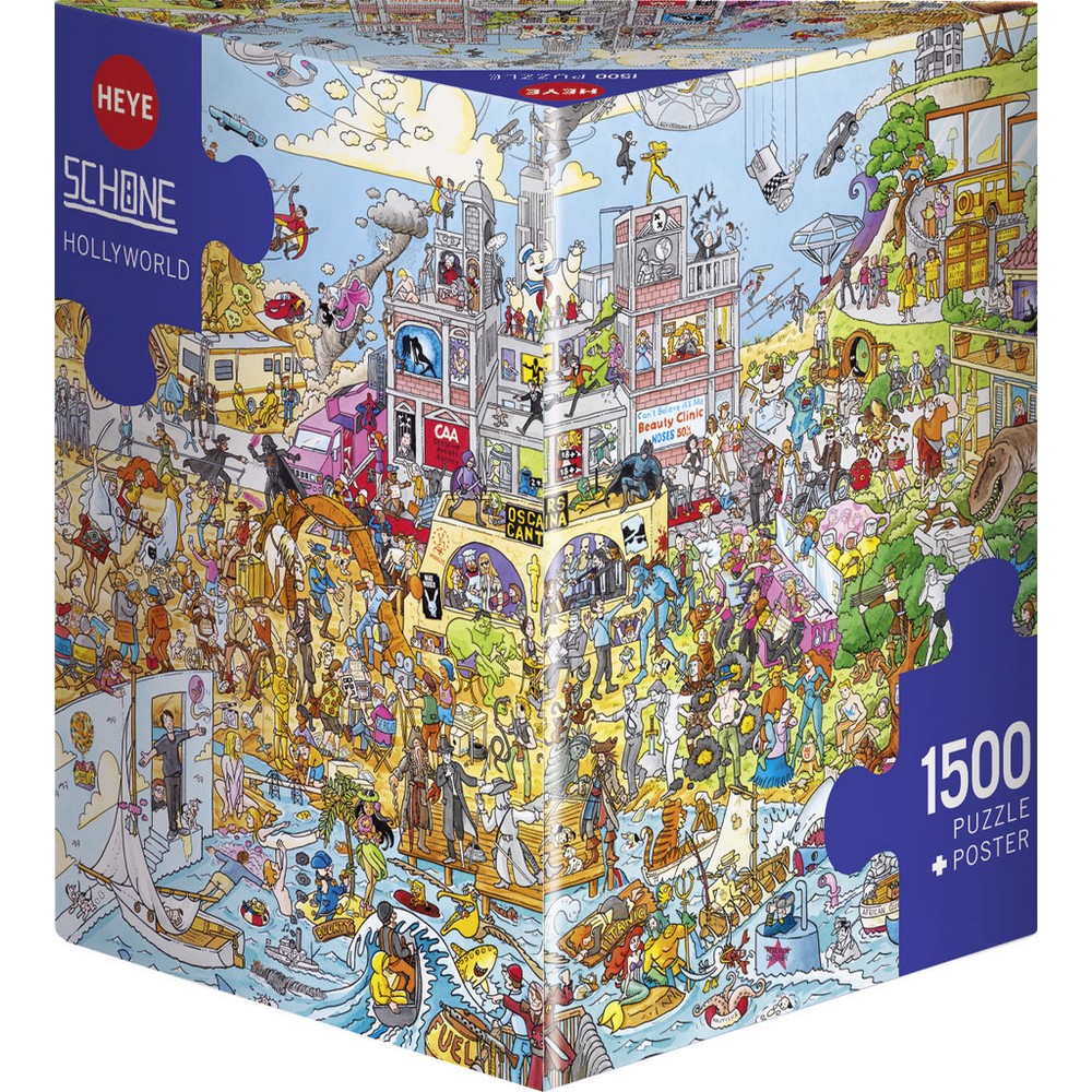 Heye - Triangular Box - Schone; Hollyworld 1500 Piece - Jigsaw Puzzle