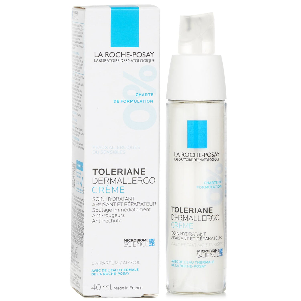 La Roche Posay Toleriane Dermallergo Creme, a soothing 40ml moisturiser for sensitive skin, provides 48-hour hydration and comfort.