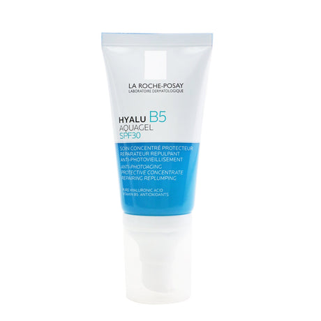 La Roche Posay Hyalu B5 Aquagel SPF 30 is a hydrating facial gel with SPF, infused with Hyaluronic Acid for smooth, plump skin.