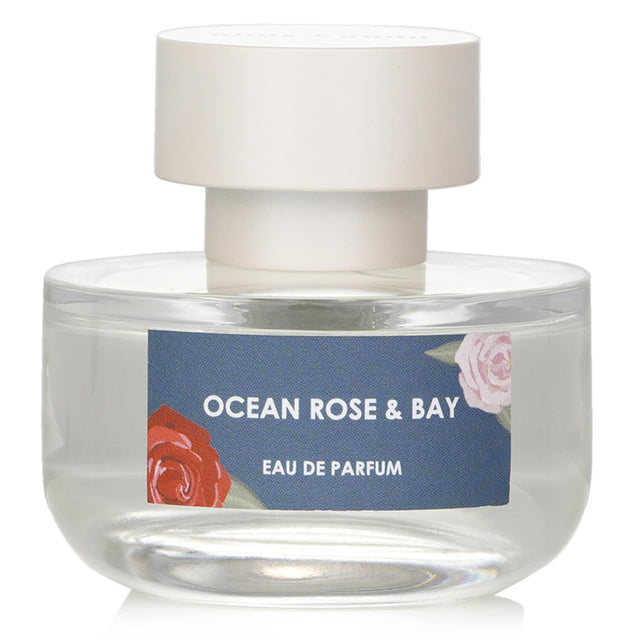 Elvis + Elvin Ocean Rose & Bay Eau De Parfum Spray, 48ml, featuring aquatic notes of redcurrant, jasmine, and vanilla.