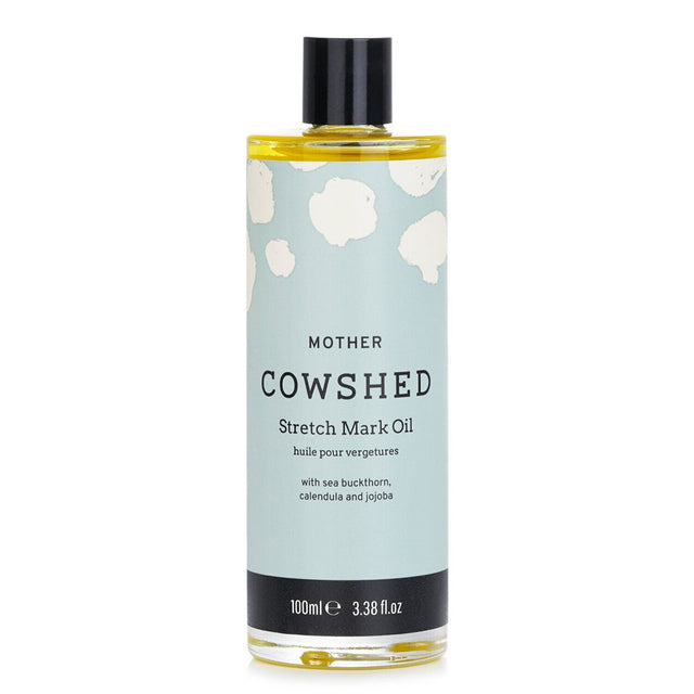 "Cowshed Mother Stretch Mark Oil in a 100ml bottle, formulated with nourishing oils for pregnant and postpartum skin care."
