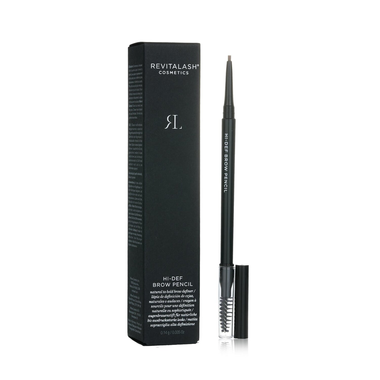 RevitaBrow Hi Def Brow Pencil in Cool Brown, a water-resistant, hypoallergenic pencil for natural, defined eyebrows.