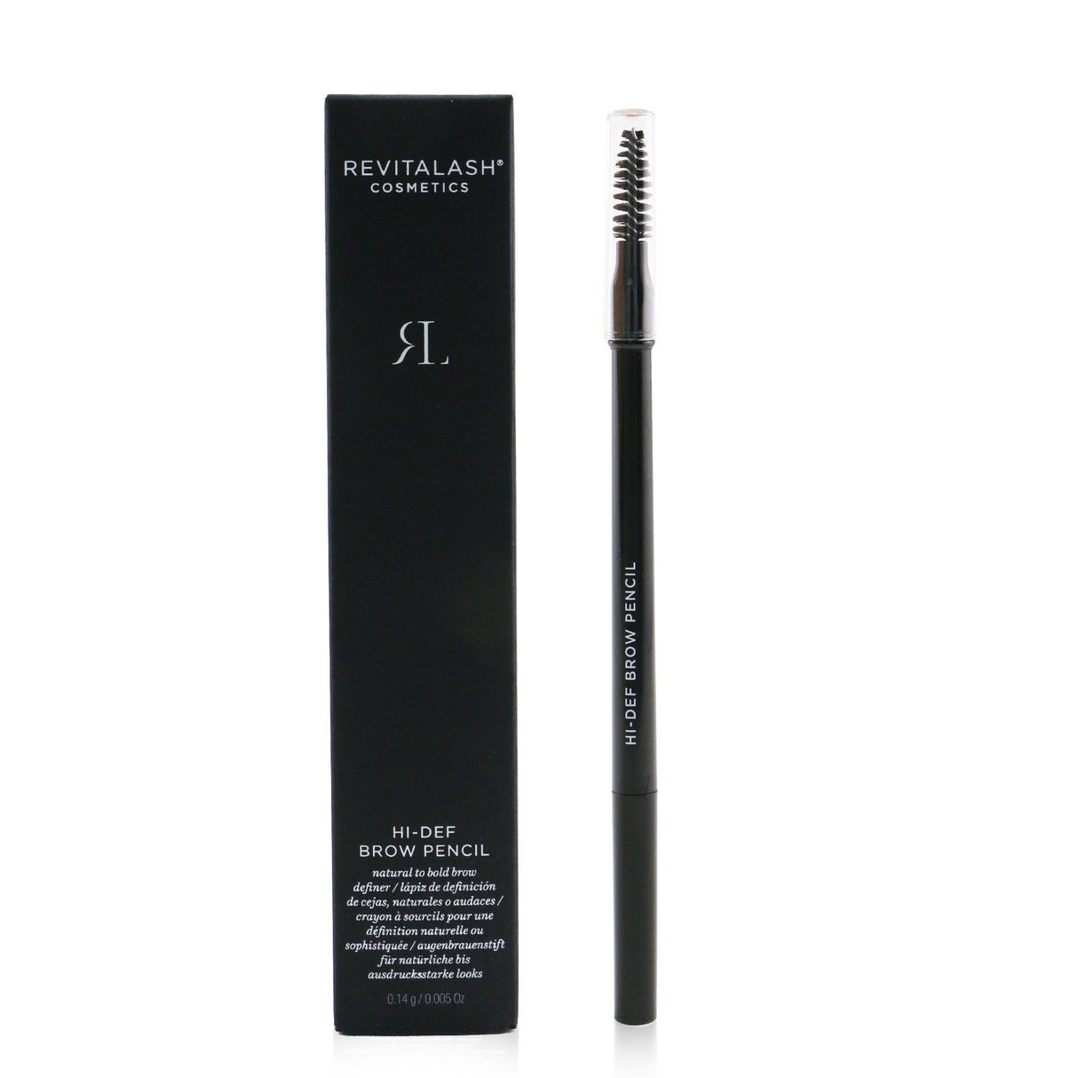 RevitaLash RevitaBrow Hi Def Brow Pencil in Soft Brown, a water-resistant, blendable pencil for natural-looking, defined brows.