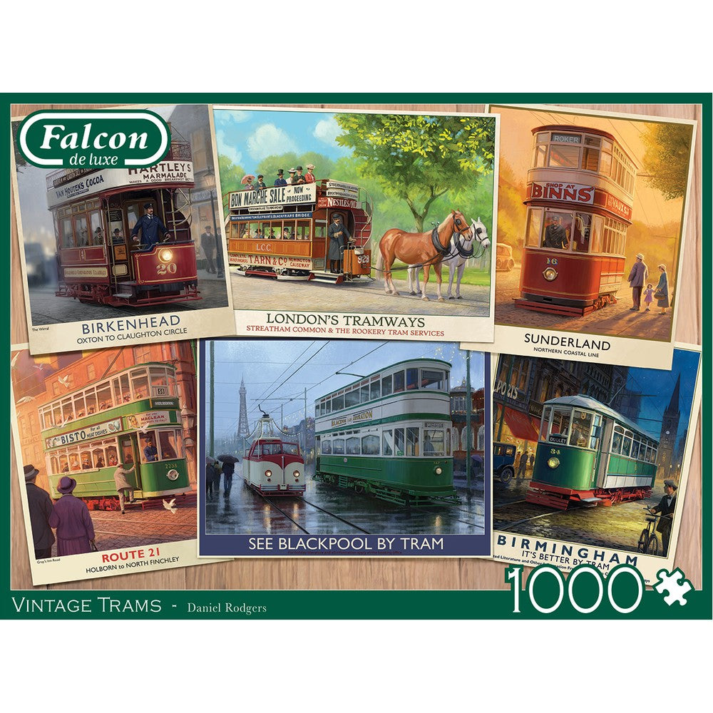 Puzzle - Jumbo - Vintage Trams 1000Pc