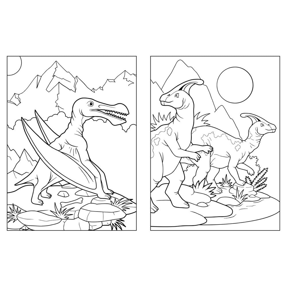 1000 Stickers & Colour Dinosau