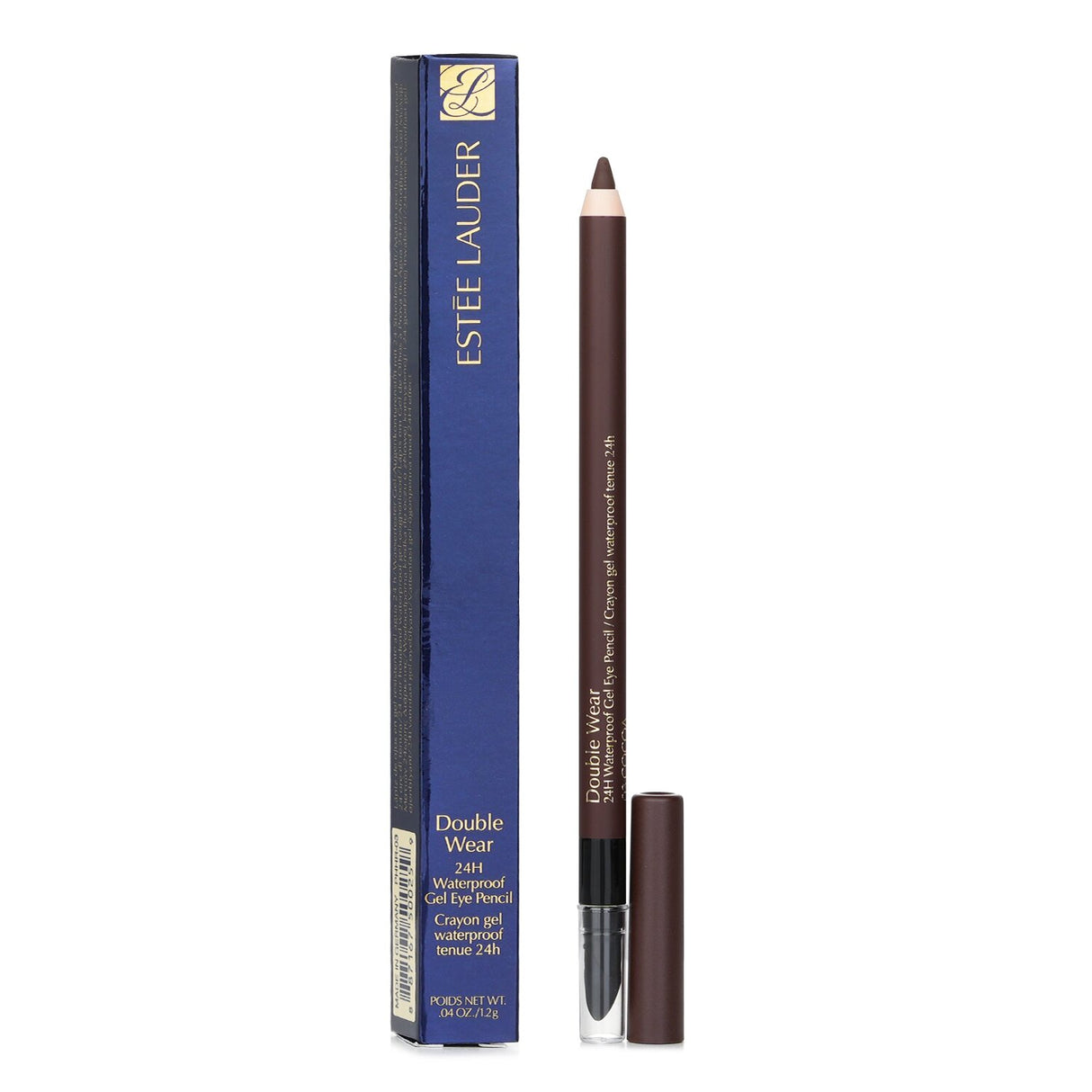 Estee Lauder Double Wear Waterproof Gel Eye Pencil in Cocoa, featuring a smudge-proof, long-lasting formula for defined eyes.