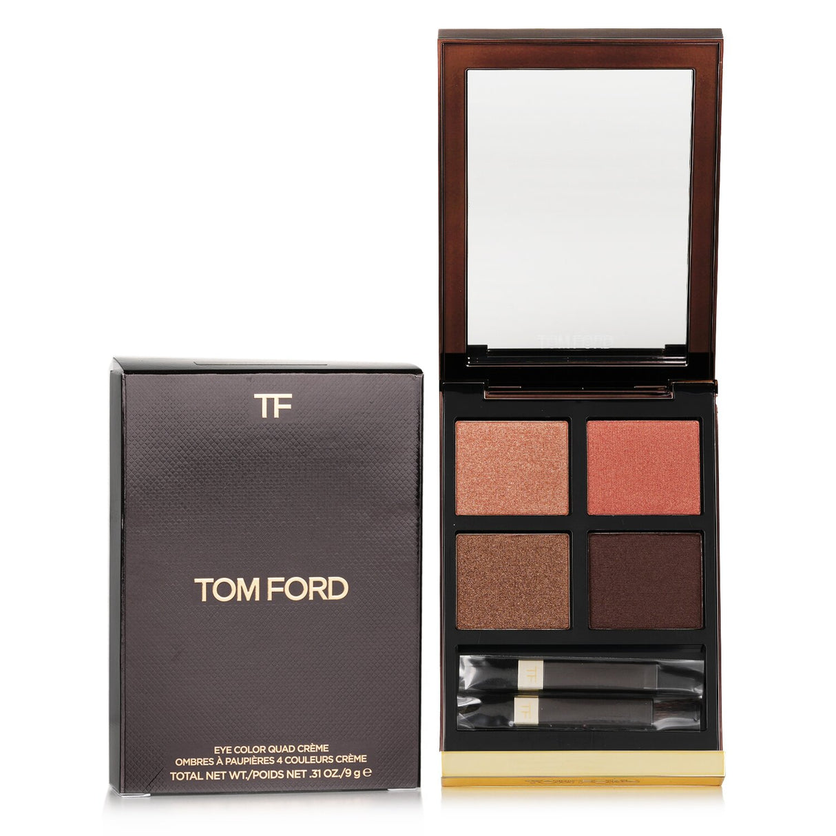 Tom Ford Eye Color Quad #36 Tiger Eye with 4 luxe shades in a sleek compact for versatile, long-lasting eye looks.