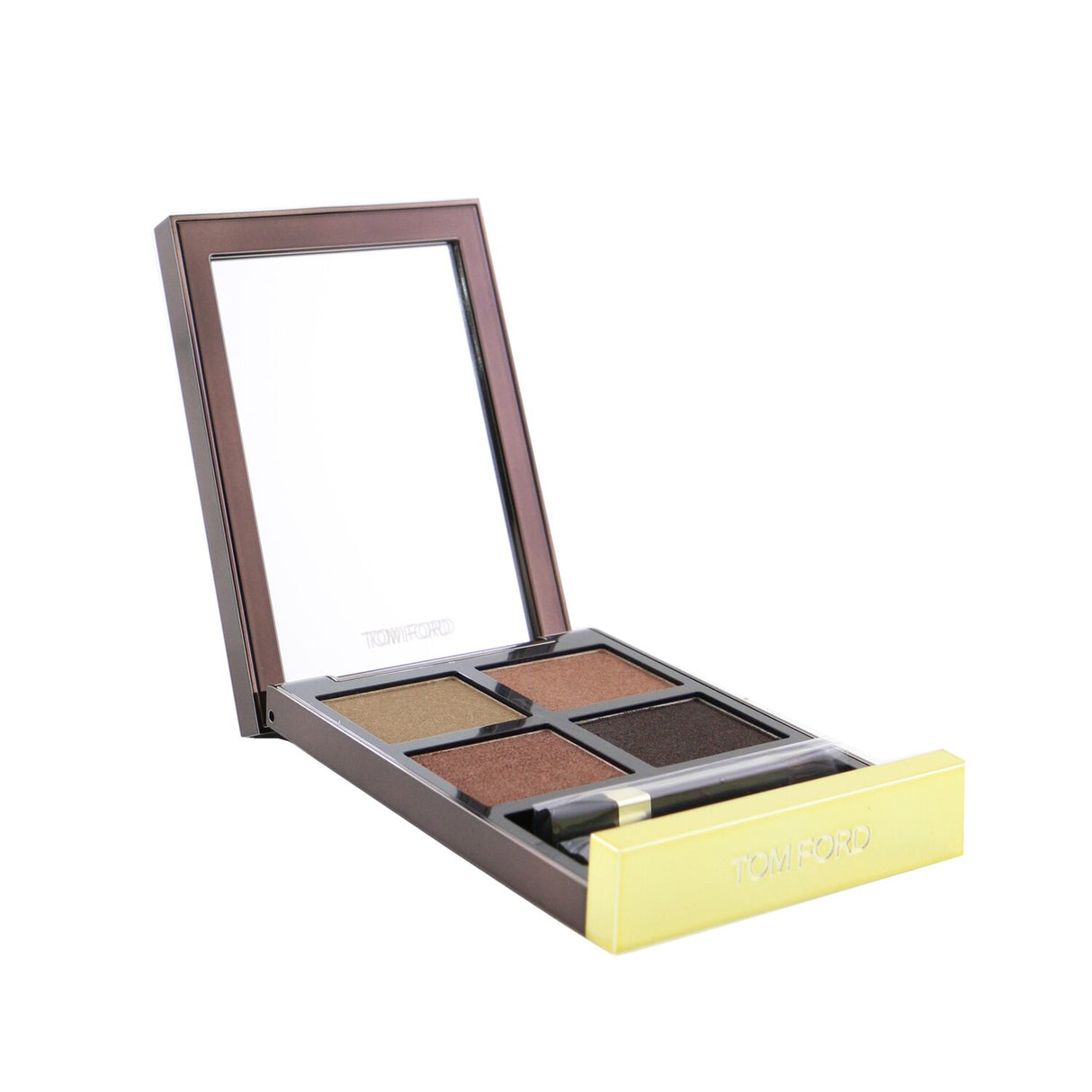 Tom Ford Eye Color Quad #37 Smoky Quartz features four opulent shades in a chic mirrored compact for versatile makeup looks.