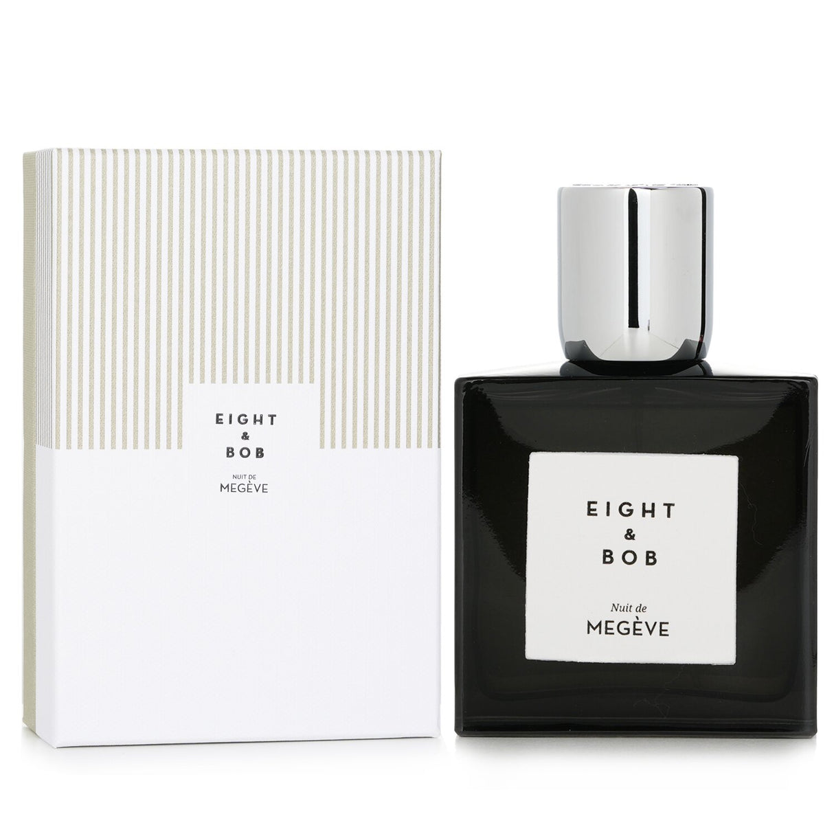 Elegant 100ml Nuit De Megeve Eau De Parfum for men and women, featuring vibrant citrus and warm, earthy notes.