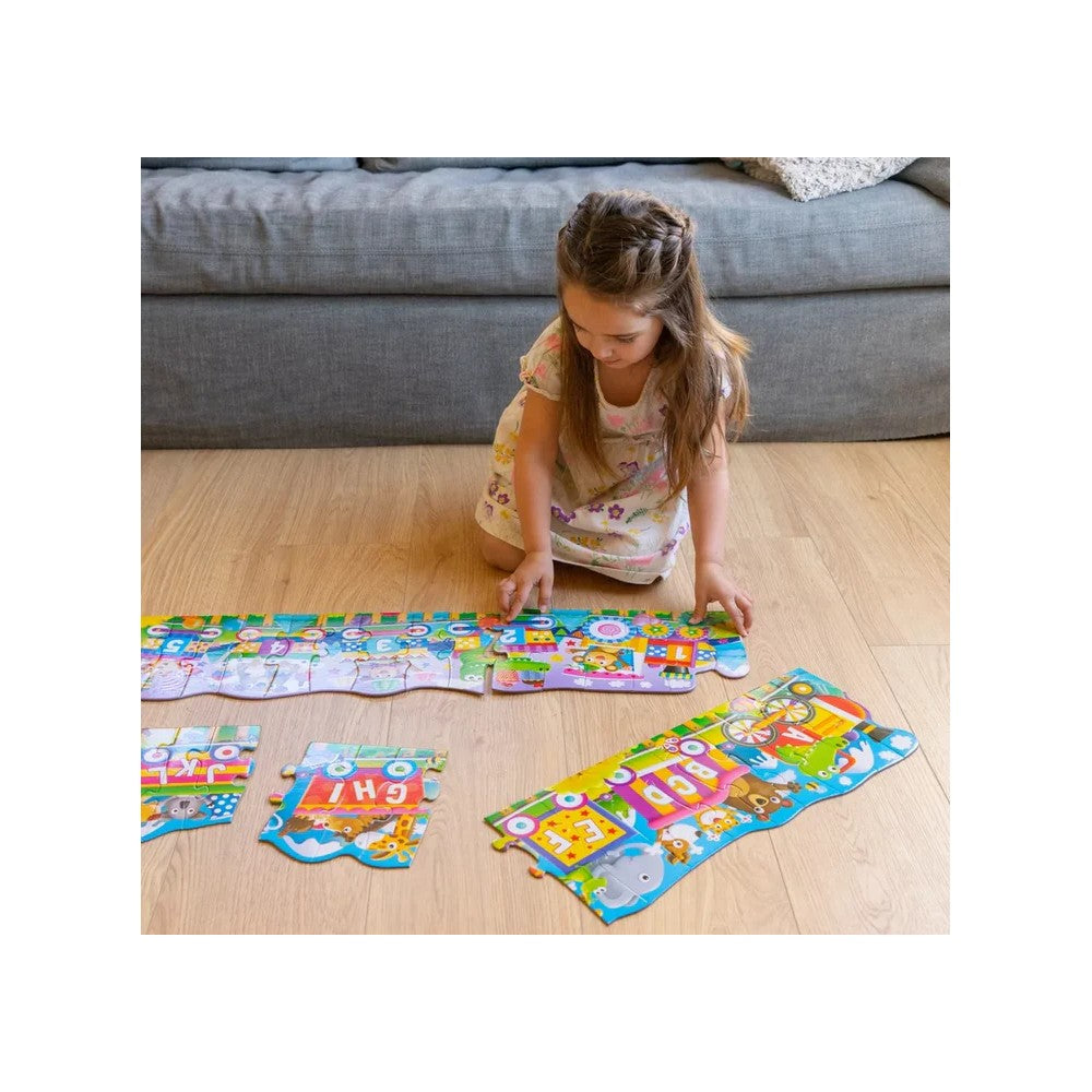 Abc & 123 Trains Puzzle 60Pc