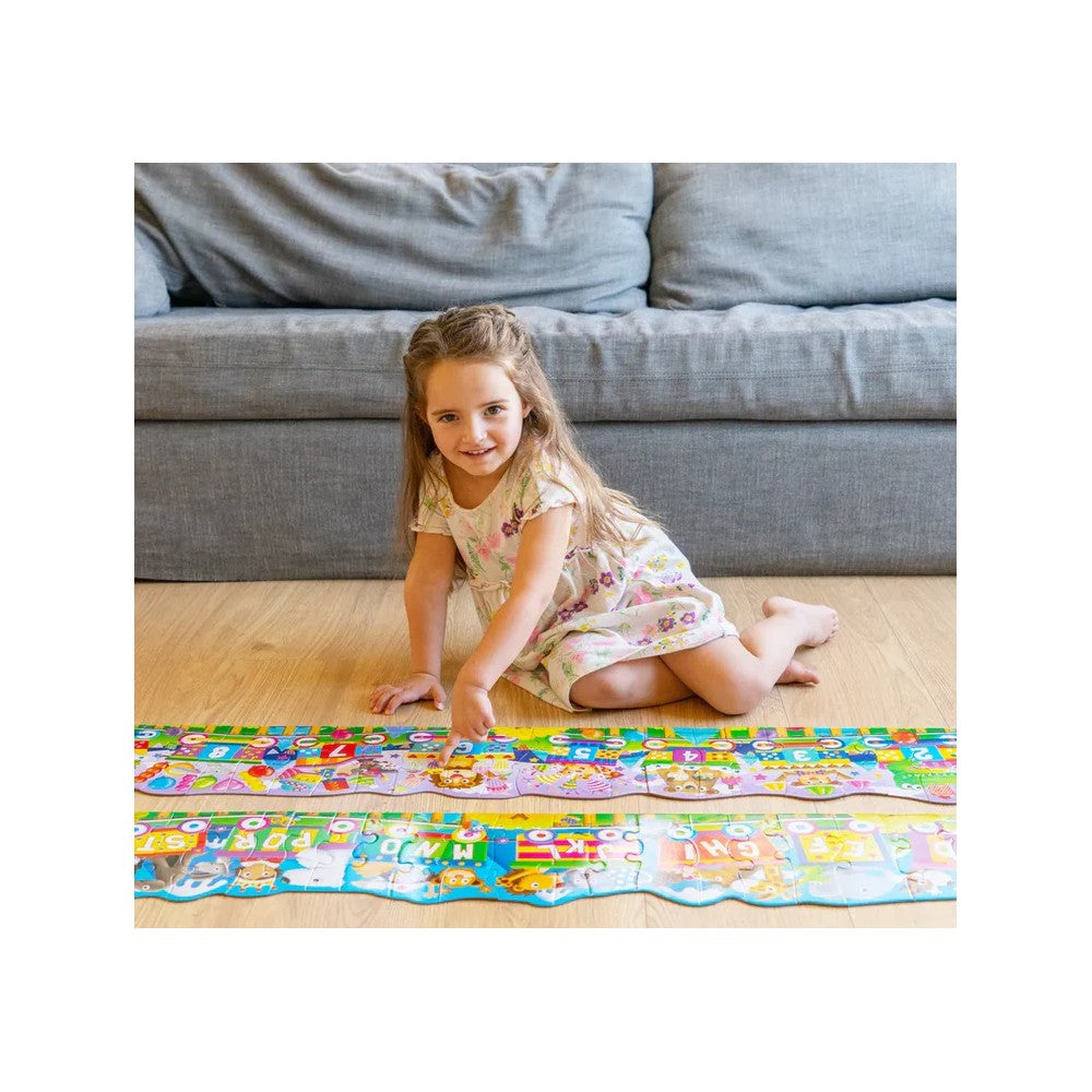 Abc & 123 Trains Puzzle 60Pc