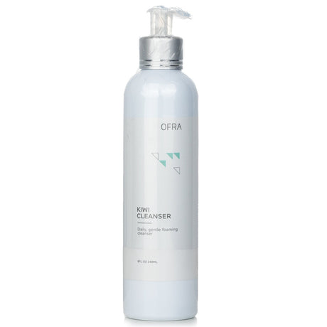 OFRA Cosmetics Kiwi Cleanser in a 240ml bottle, a vegan, gentle foaming facial cleanser packed with Vitamins C and E.