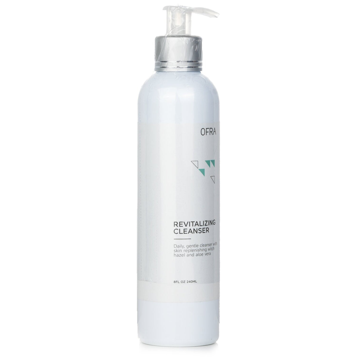 Revitalizing cleanser in a 240ml bottle, enriched with witch hazel and aloe vera for clean, soft, and hydrated skin.