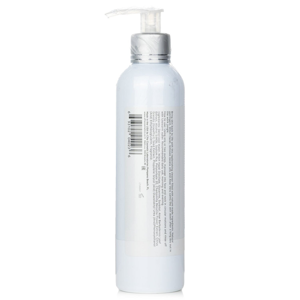 Luxurious 240ml OFRA Revitalizing Cleanser with witch hazel and aloe vera for refreshing, vegan skincare. Perfect for dry skin.