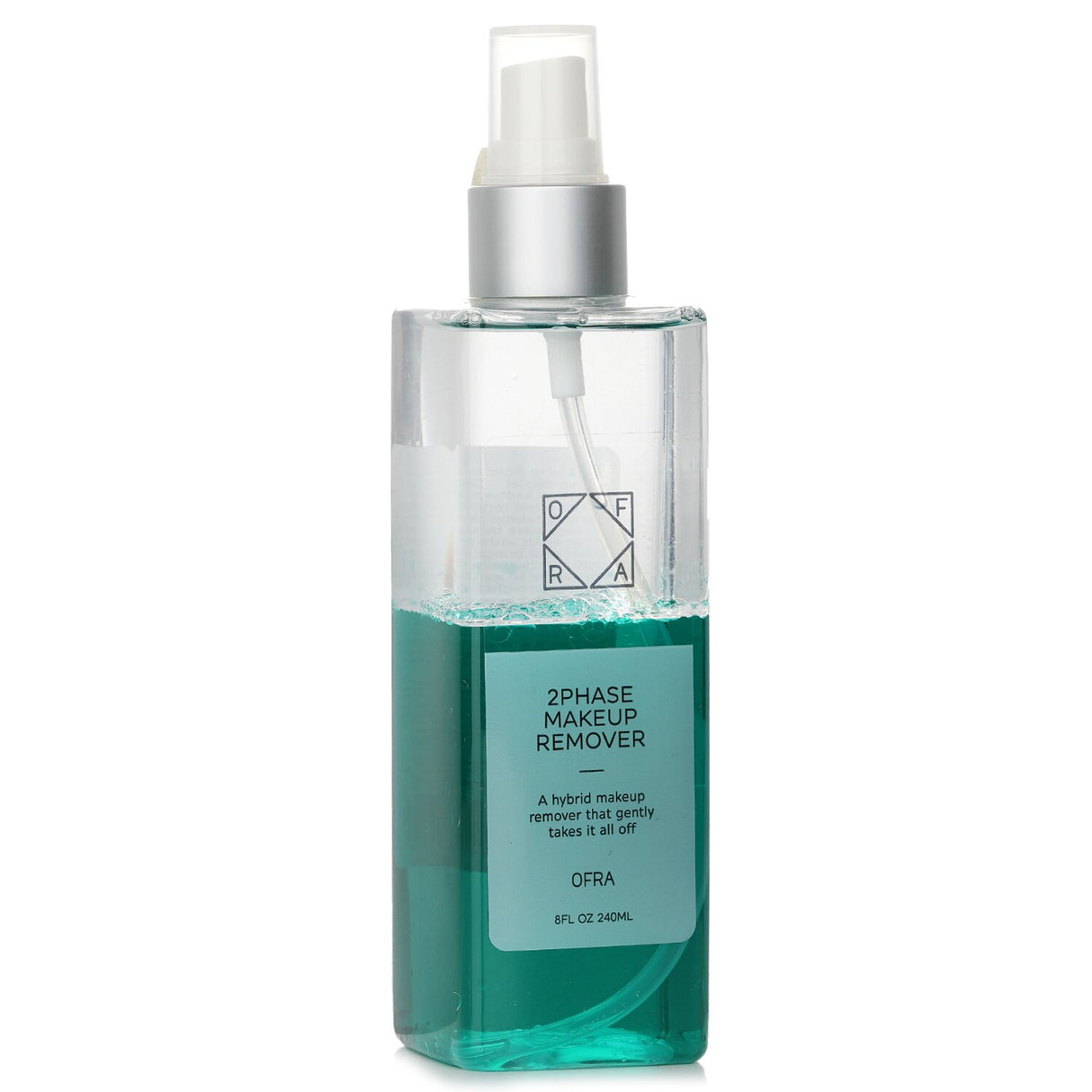 Dual-phase 2-in-1 makeup remover from OFRA, 240ml, gentle on skin, effectively removes all makeup, vegan and cruelty-free.