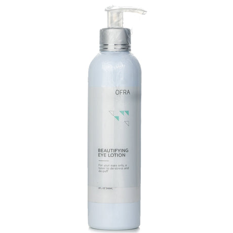 Luxurious 240ml eye lotion with chamomile and aloe vera to hydrate, de-puff, and remove makeup for vibrant, refreshed eyes.