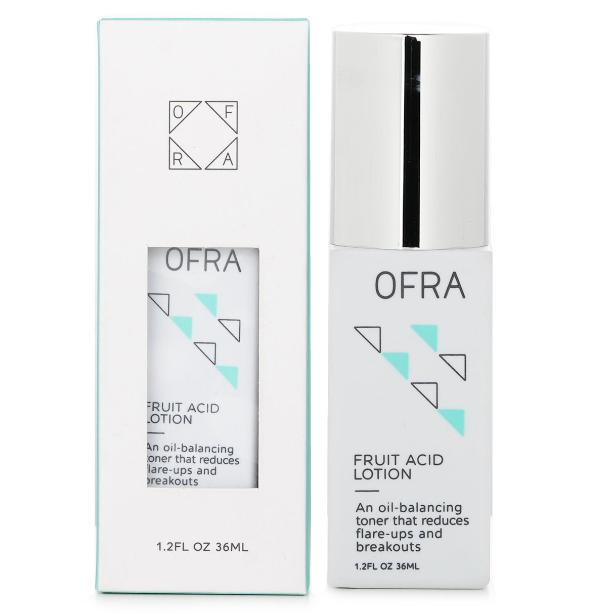 OFRA Cosmetics Fruit Acid Lotion in a 36ml bottle, a vegan toner for oily skin that exfoliates and promotes radiant, clear complexions.