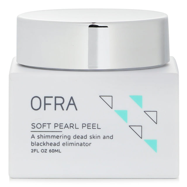 OFRA Soft Pearl Peel 60ml, a vegan facial cream with apricot seeds for gentle exfoliation and radiant, smooth skin.