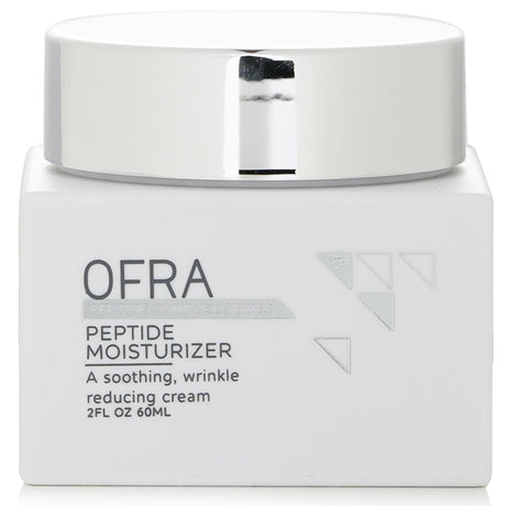 Lightweight OFRA Peptide Moisturizer enriched with peptides, Vitamin E, and lemon extract for hydrated, radiant skin.