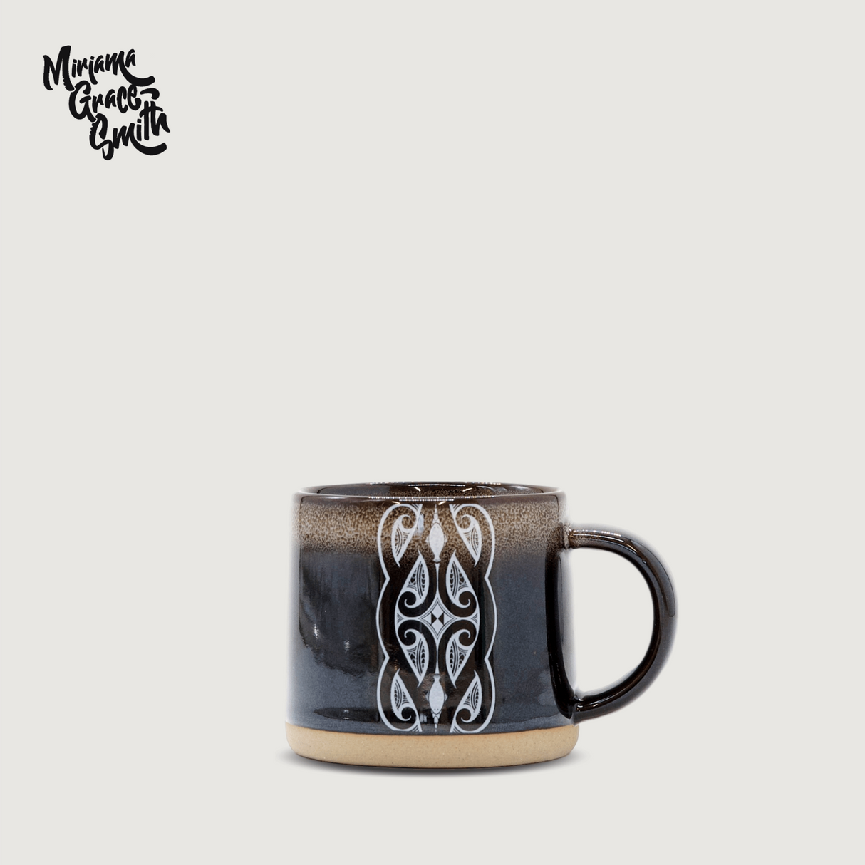 Moana Road - Miriama Grace-Smith Ceramic Espresso Mug - Black - 2 units