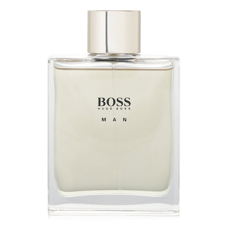 Hugo Boss Boss Man Eau De Toilette 100ml, a woody aromatic fragrance with green apple and lavender notes for the modern man.