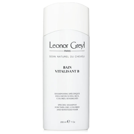 Nourishing shampoo for fine, color-treated hair with organic ingredients, calming chamomile, and refreshing lemon scent.