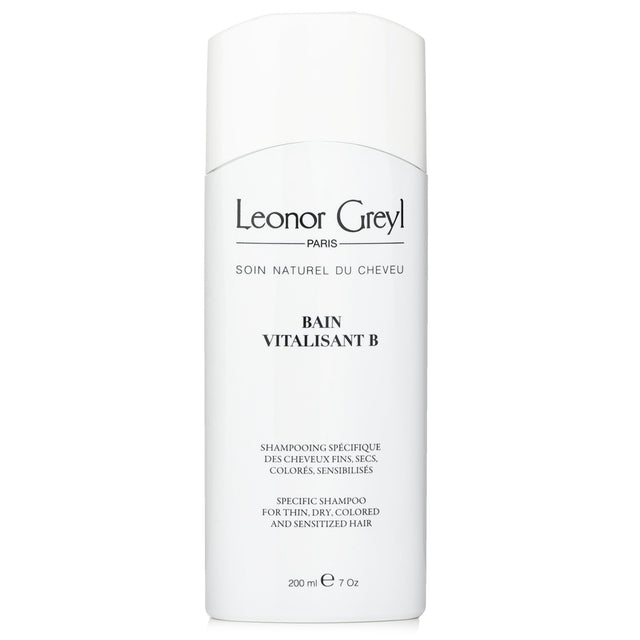 Nourishing shampoo for fine, color-treated hair with organic ingredients, calming chamomile, and refreshing lemon scent.