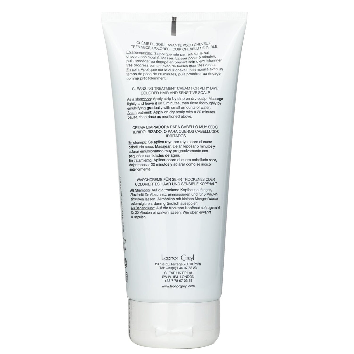 Vegan cleansing treatment shampoo for very dry hair, soothes scalp, and enhances shine with 95% natural ingredients.