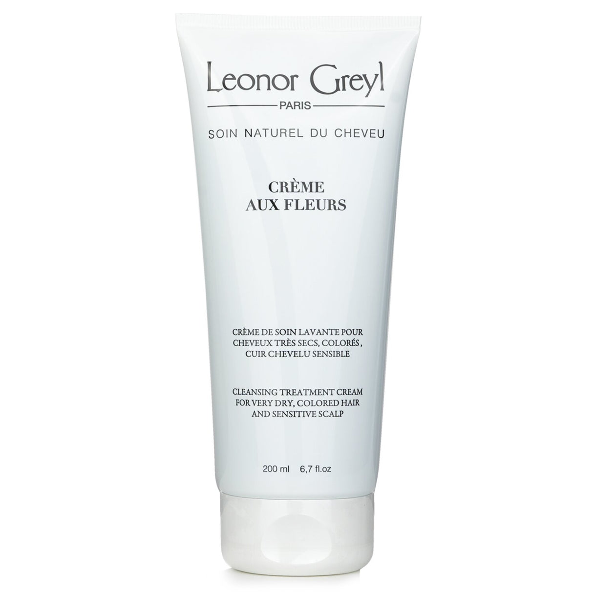 Leonor Greyl Cleansing Treatment Cream Shampoo for very dry hair, soothing sensitive scalps with a vegan, natural formula.