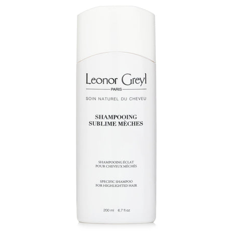 Leonor Greyl specific shampoo for highlighted hair, enriched with natural ingredients for vibrant, soft, and glossy locks.