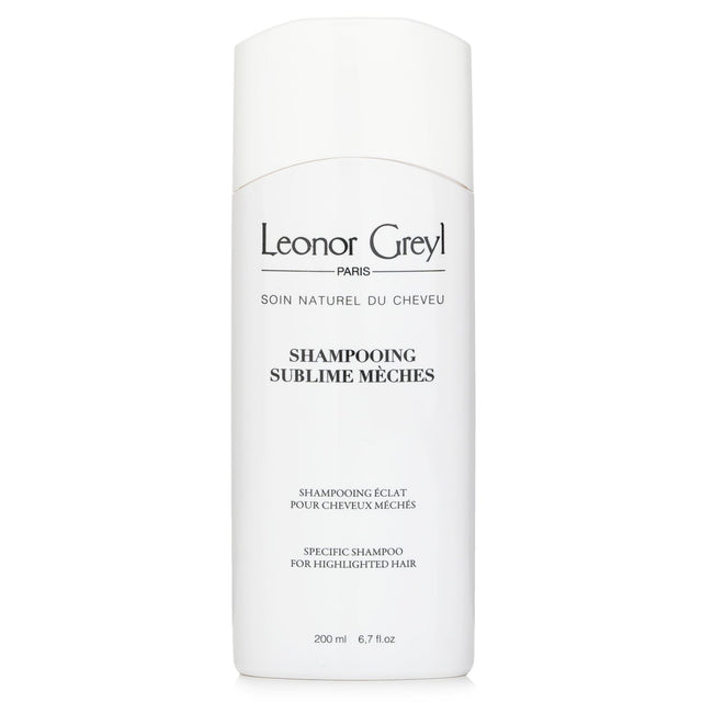 Leonor Greyl specific shampoo for highlighted hair, enriched with natural ingredients for vibrant, soft, and glossy locks.