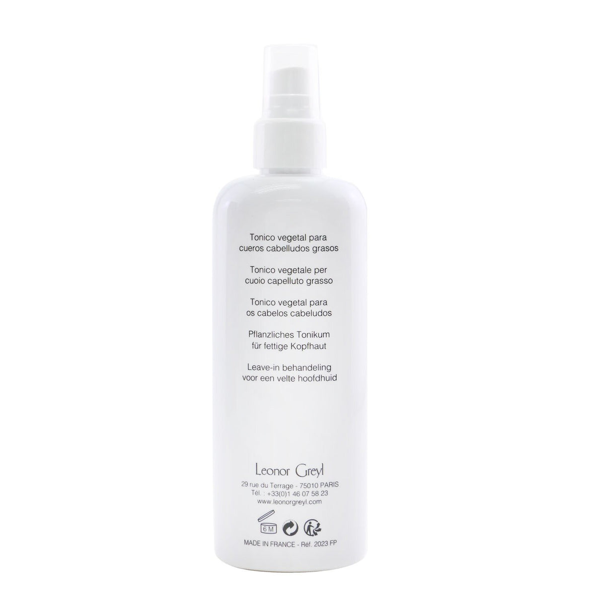 Leonor Greyl Tonique Vegetal Leave-in Treatment Spray: a vegan, lightweight spray for oily scalps with natural extracts and a soothing lavender scent.