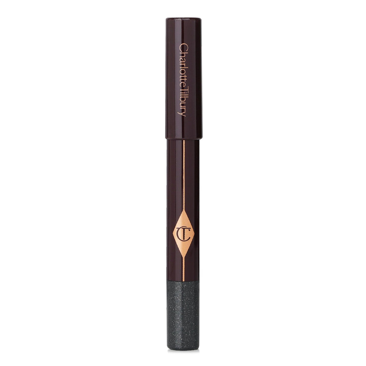 Charlotte Tilbury Black Diamonds Eye Shadow Pencil: shimmering black color, easy-glide formula for vibrant, long-lasting looks.