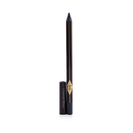 Charlotte Tilbury Rock 'N' Kohl Liquid Eye Pencil in Midnight Blue, waterproof with crushed pearl for smooth, hydrated eyelids.