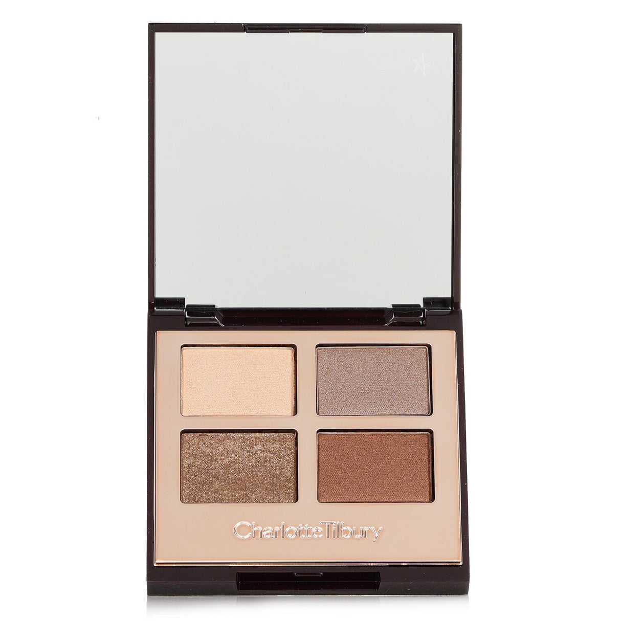 Charlotte Tilbury Luxury Palette #The Golden Goddess featuring four blendable shades for stunning day and evening eye looks.