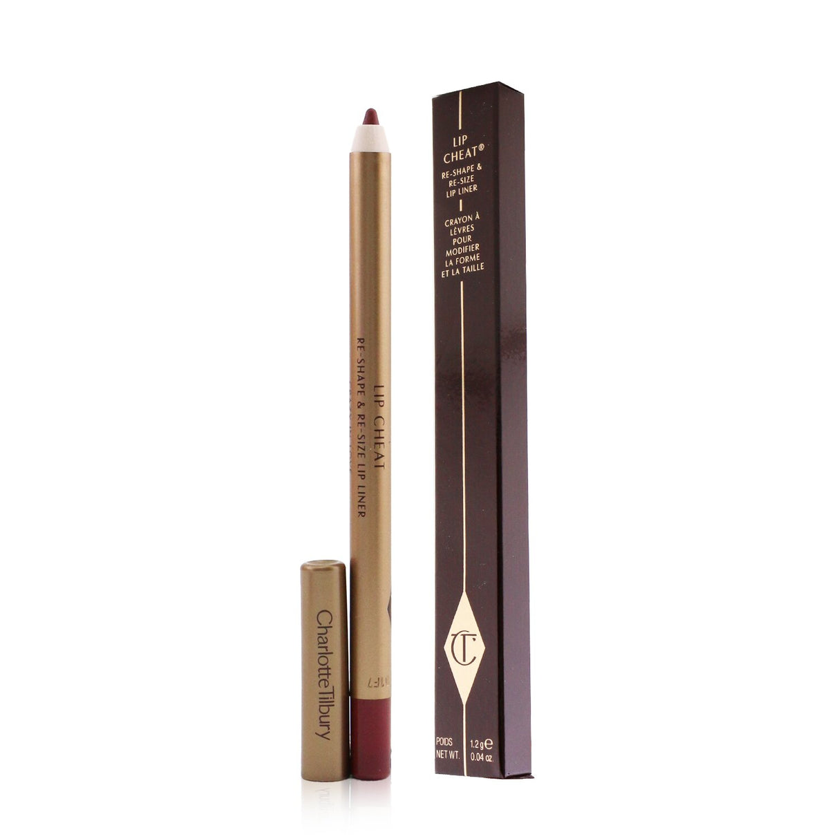 Hydrating Charlotte Tilbury Lip Cheat Lip Liner in #Crazy In Love, providing smooth, waterproof definition and 24-hour hydration.